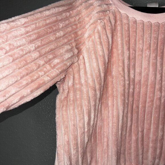 No Boundaries Pink Ribbed Plush Pullover Sweater XXL Soft Fleece Top - Picture 4 of 4
